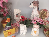 Lot 30 - decoratie met dieren. 5 stuks