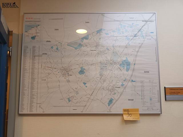 Lot 30 - gemeentekaart zedelgem in kader - afbeelding 1 van  3