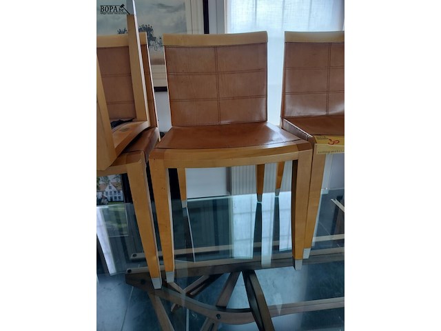 Lot 30 - giorgetti stoelen - 6 stuks - afbeelding 1 van  4