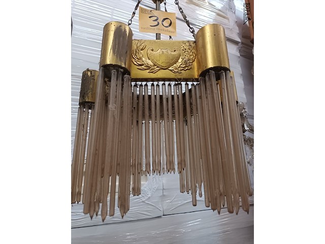 Lot 30 - luster in koper met glas - afbeelding 4 van  4