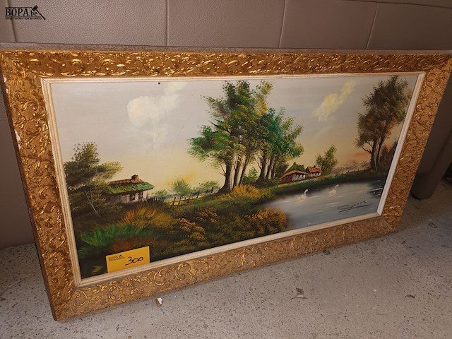 Lot 300 - schilderij in kader - afbeelding 1 van  3
