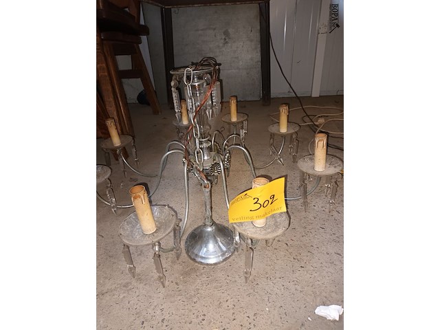 Lot 302 - luchter 8 armen - afbeelding 1 van  3