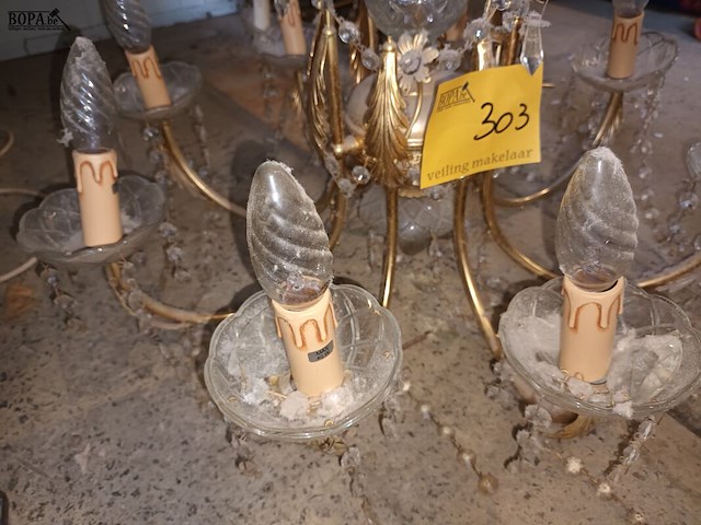 Lot 303 - luchter 8 armen - afbeelding 2 van  3