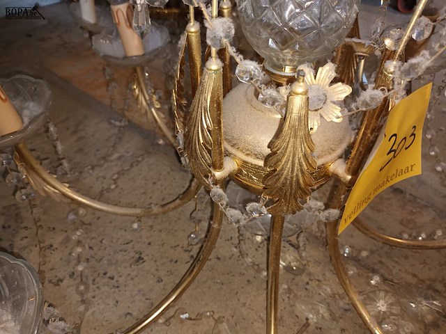 Lot 303 - luchter 8 armen - afbeelding 3 van  3