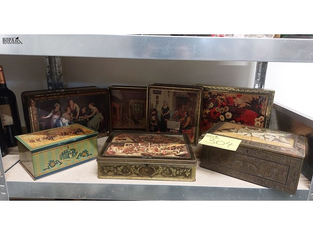 Lot 304 - diverse blikken dozen, ong 7 stuks - afbeelding 1 van  3
