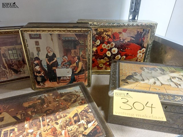 Lot 304 - diverse blikken dozen, ong 7 stuks - afbeelding 3 van  3