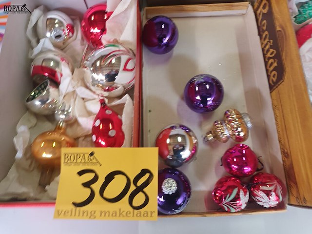 Lot 308 - antieke kerstballen. 48 stuks - afbeelding 5 van  6