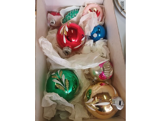Lot 308 - antieke kerstballen. 48 stuks - afbeelding 6 van  6