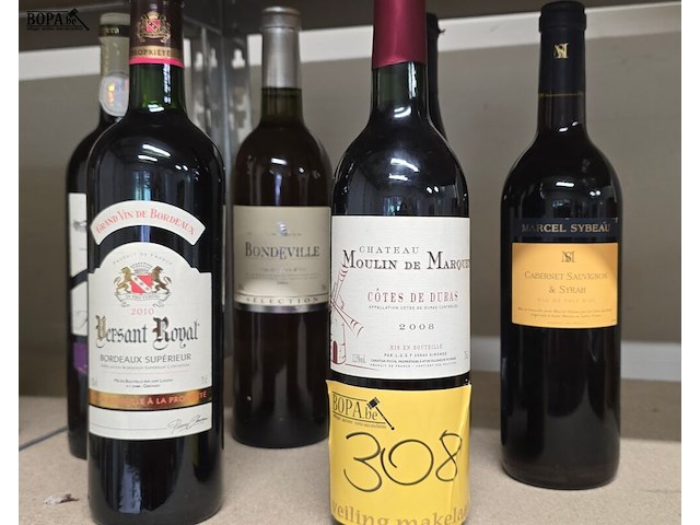 Lot 308 - rode wijnen, jaren 2005 tot 2010, 6 flessen - afbeelding 1 van  7