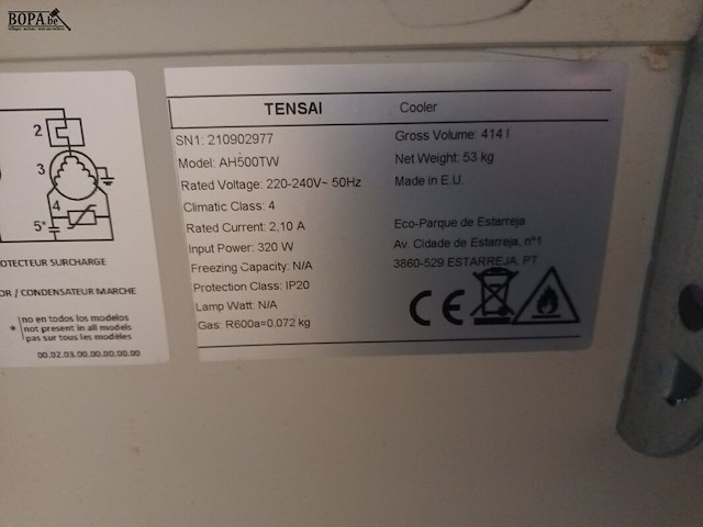 Lot 31 - diepvrieskoffer tensai - afbeelding 4 van  4