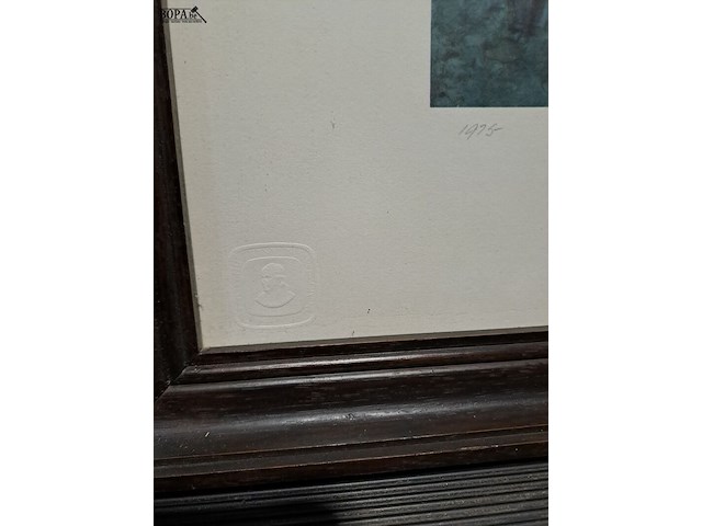 Lot 31 - ingelijste lythografie 'the night mail' - donald teague en p - afbeelding 2 van  6