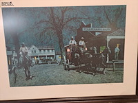 Lot 31 - ingelijste lythografie 'the night mail' - donald teague en p - afbeelding 3 van  6