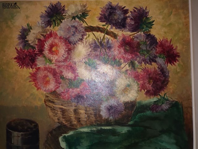 Lot 31 - schilderij bloemen - afbeelding 3 van  4