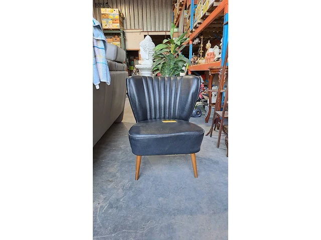 Lot 31 - vintage cocktailzetel expo 58 donkerblauw - afbeelding 2 van  3