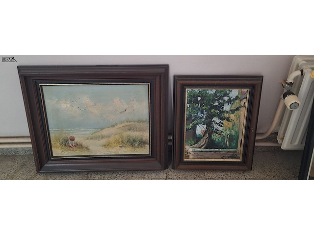 Lot 312 - schilderijen. 3 stuks - afbeelding 2 van  2