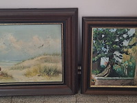 Lot 312 - schilderijen. 3 stuks - afbeelding 2 van  2