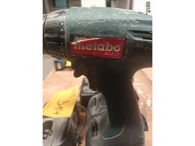 Lot 314 - accu schroefmachine metabo. 2 stuks - afbeelding 3 van  4