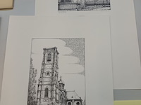 Lot 314 - pentekeningen. 5 stuks - afbeelding 4 van  7