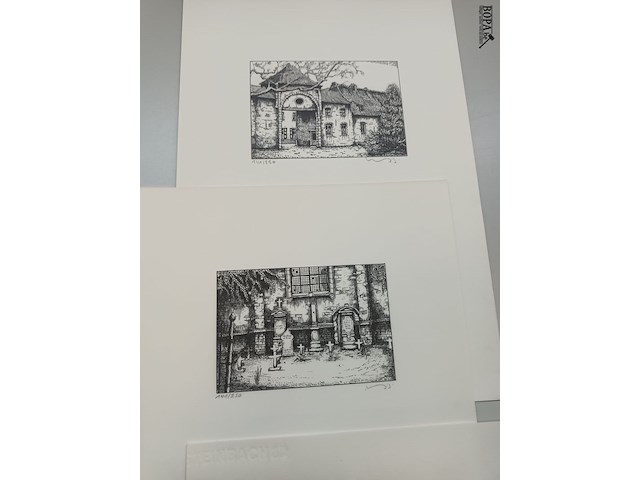 Lot 314 - pentekeningen. 5 stuks - afbeelding 6 van  7