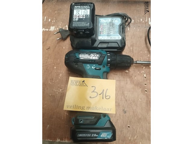 Lot 316 - accu schroefmachine makita - afbeelding 1 van  3