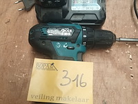 Lot 316 - accu schroefmachine makita - afbeelding 1 van  3