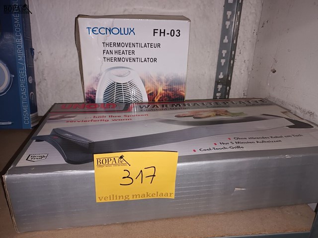 Lot 317 - thermoventilator en warmhoudplaat - afbeelding 1 van  3