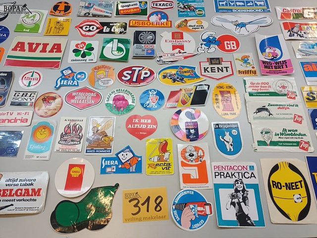Lot 318 - reclame stickers. 80 stuks - afbeelding 1 van  7