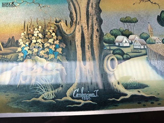 Lot 32 - folieprints in kader. 3 stuks - afbeelding 5 van  5