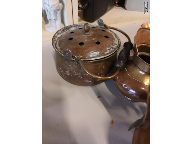 Lot 32 - koperen deco. 5 stuks - afbeelding 4 van  5