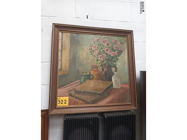 Lot 322 - schilderij stilleven - afbeelding 1 van  3