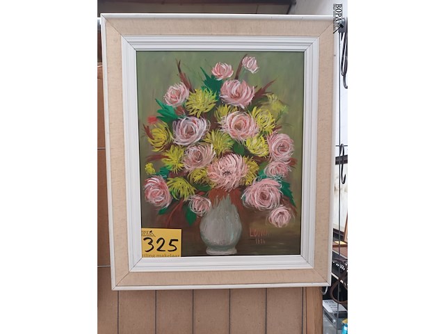 Lot 325 - schilderij bloemen - afbeelding 1 van  3