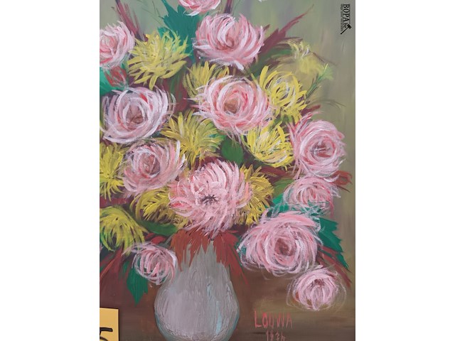Lot 325 - schilderij bloemen - afbeelding 3 van  3