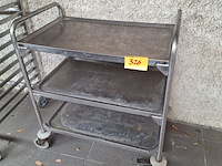 Lot 326 - rvs serveerwagen - afbeelding 1 van  1