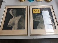 Lot 327 - kaders met romeinse beelden. 2 stuks - afbeelding 1 van  3