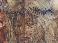 Lot 327 - ovalen kader christus - afbeelding 2 van  3
