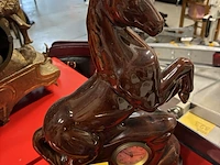 Lot 327 - retro decoratieve klok - paard - afbeelding 1 van  3