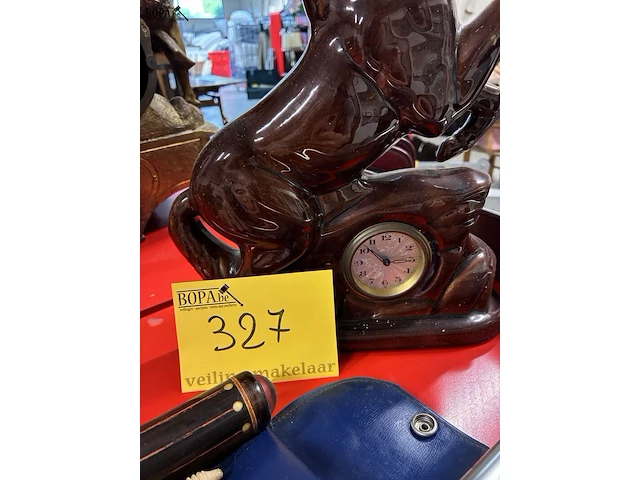 Lot 327 - retro decoratieve klok - paard - afbeelding 2 van  3