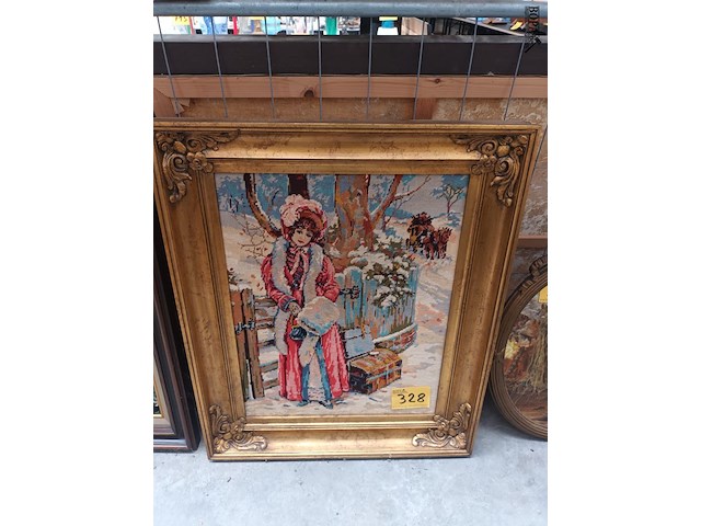 Lot 328 - kader sneeuwlandschap - afbeelding 1 van  4