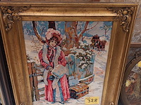 Lot 328 - kader sneeuwlandschap - afbeelding 1 van  4