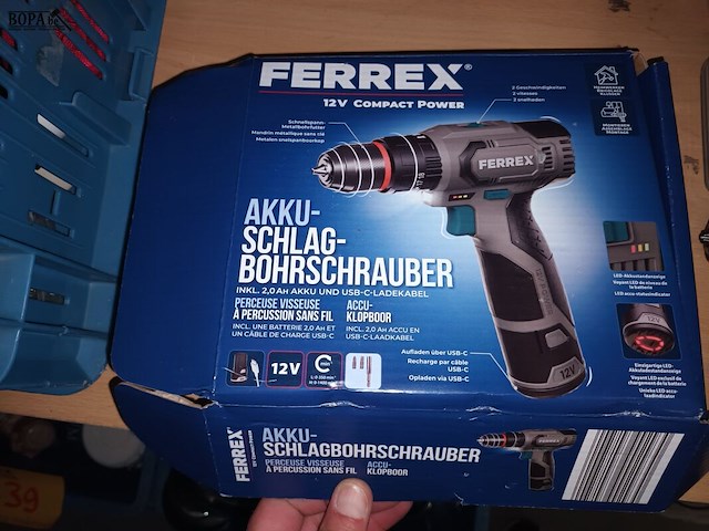 Lot 33 - accu slagboormachine ferrex - afbeelding 4 van  4