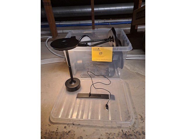 Lot 33 - oplaadbare tafellamp zwart - 9 stuks - afbeelding 1 van  2