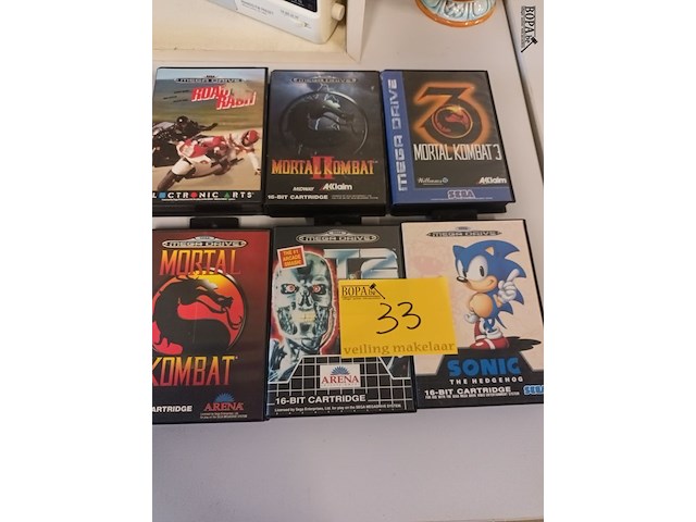 Lot 33 - sega games. 6 stuks - afbeelding 1 van  3