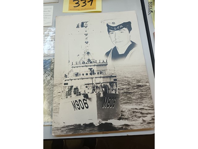 Lot 331 - items belgische marine. 8 stuks - afbeelding 5 van  8