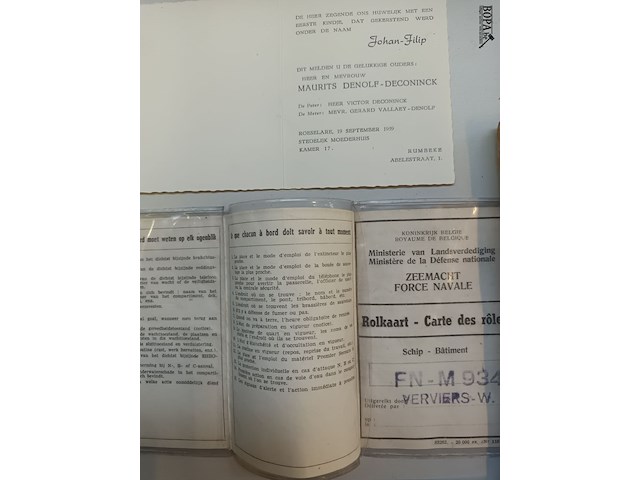 Lot 331 - items belgische marine. 8 stuks - afbeelding 8 van  8