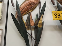 Lot 333 - metalen wanddecoratie reigers - afbeelding 2 van  4
