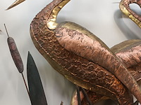 Lot 333 - metalen wanddecoratie reigers - afbeelding 4 van  4