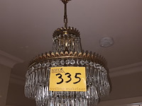 Lot 335 - luster in koper met kristallen - afbeelding 1 van  3