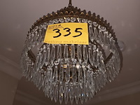 Lot 335 - luster in koper met kristallen - afbeelding 2 van  3