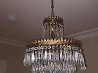 Lot 335 - luster in koper met kristallen - afbeelding 3 van  3