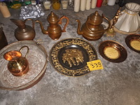 Lot 339 - decoratie in koper. 11 stuks - afbeelding 1 van  4